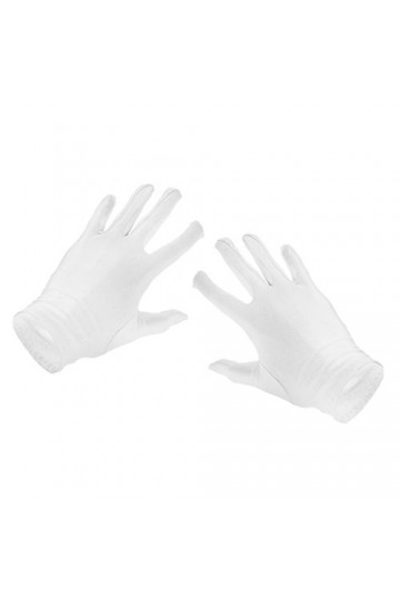 Gants Courts des Femmes en Lycra Élastique Protection Solaire - Blanc