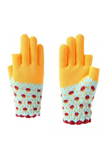 Costume Femmes Hommes Femmes Ski Ouvert Toed Hiver Garder Au Chaud Imprimé Tricot Coupe-vent Imperméable Golves Outdoor Moufl