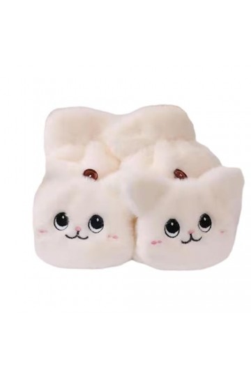 Bodhi2000 1 paire de moufles dhiver pour femme en peluche épaisse avec motif animal de dessin animé, coupe-vent, résistant a