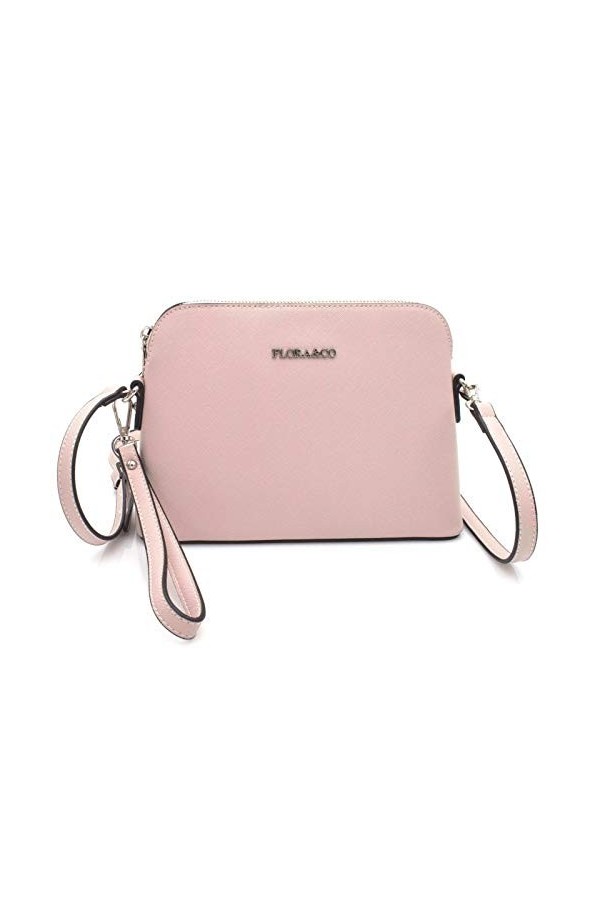 flora & co - Petit Sac Bandoulière Femme - Sacoche Pochette Lanière Soirée Rigide - Besace Messenger Porté Main Epaule - Fête