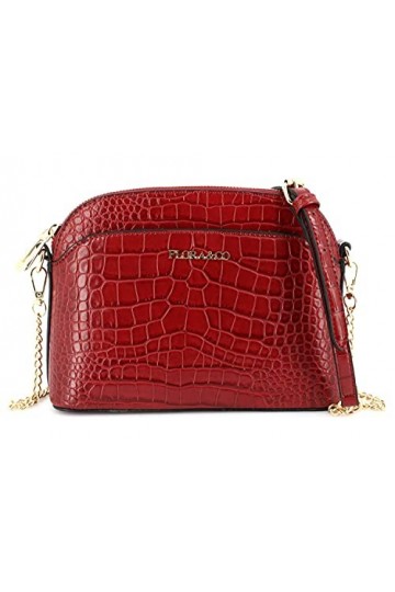 Petit Sac Bandoulière Femme Chaîne Dorée - Sac à Main Porté Epaule Brillant - Besace Sacoche Messenger PU Cuir Crocodile Vern