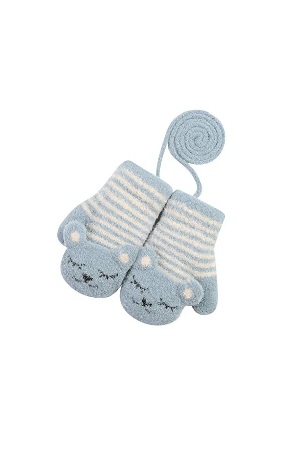 YANFJHV Gants chauds pour bébé - Moufles - Coupe-vent - Rembourrés - En cuir - Pour femme - Sans doigts, gris, taille unique