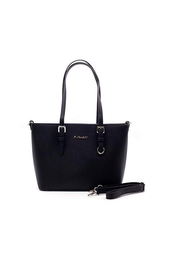 Flora& Co Sac à main pour femme 9179 - Sac à main élégant pour le bureau - Noir - Noir , Taille unique