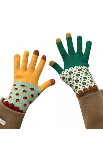 NIUREDLTD Mitaines Femme Noir Vêtements Accessoires Gants Tricotés Taille Unique Manches pour Femmes Hiver Chaud Unisexe pour