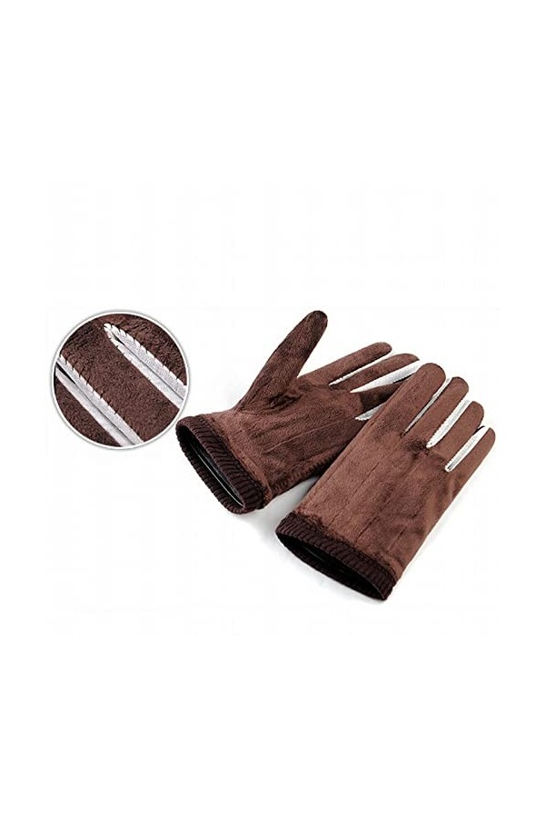 hahuha Gants mitaines pour femme - Gants dhiver en polyuréthane pour la conduite, léquitation, le cyclisme - Gants en cuir 