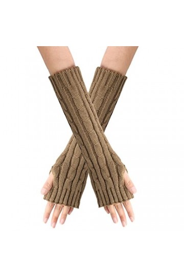 Mitaines pour femmes douces et extensibles moufles à manches longues élastiques demi-doigts gants femmes chauffe-pouls hiver,