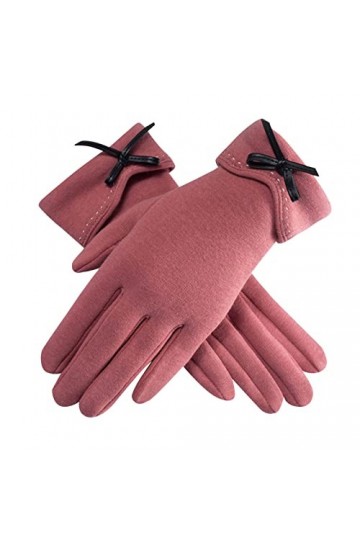 Gants moufles pour homme automne et hiver gants chauds en polaire pour conduite et équitation gants pour femme avec nœud papi