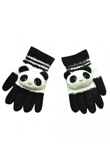 Gants chauds pour femme - Gants dhiver épais tricotés mignons pour femme, Noir , taille unique