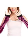 Mitaines dhiver en tricot pour femme - Mitaines sans doigts - Moufles souples et extensibles en tricot - Mitaines pour femme