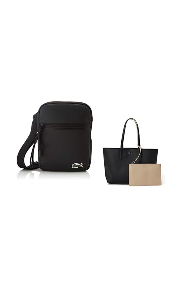 Lacoste sac porté épaule Noir Taille unique + sac cabas réversible Noir Krema Taille unique