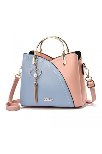 NICOLE & DORIS Petit Sac a Main Femme Sac Bandoulière Sac Porté Epaule Multicolore Sac Dépaule PU Cuir Sac à Main Mignon Sac