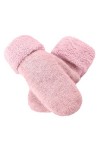 Caxndycing Gants en tricot pour femme - Gants dhiver chauds en tricot - Moufles pour fille - Moufles doublées - Gants chauds