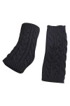 FGUUTYM Costume chaud pour femme - Gants sans doigts au crochet - Ouverture pour le pouce - Moufles - Noir - Smartphone, Blan