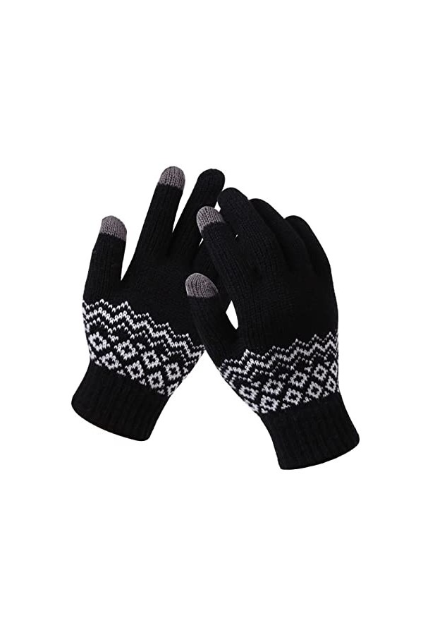Gants Tricotés Pour Femmes Gants à Doigts Complets Epais Chaud Mitaines Moufles Tricotés Doux Gloves Extérieur Outdoor Sport 