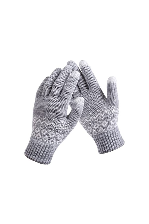 Gants Tricotés Pour Femmes Gants à Doigts Complets Epais Chaud Mitaines Moufles Tricotés Doux Gloves Extérieur Outdoor Sport 