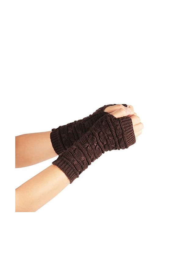 Allbestop Gants Chauds Gants En Laine Tricotés À Doigts Entiers,Gants Fourres Gants Noir Moufles Femme Hiver Chaud Gants Etan