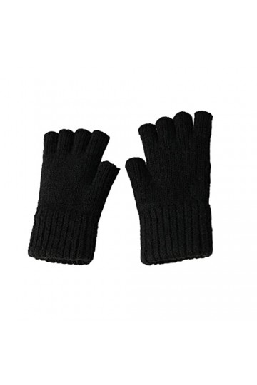 Moufles dhiver chauffantes pour femme par temps froid, gants demi-doigts dautomne et dhiver, épais, chauds et froids, gant