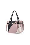 NICOLE & DORIS Sac à Main Femme Sac Bandoulière Femme Cabas Sacs portés épaule PU Cuir avec bandoulière Ajustable Rose