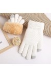 Gants dhiver pour écran tactile pour femme Gants chauds pour écran tactile Gants dhiver pour femmes Moufles en coton coupe-