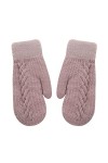 Moufles pour femme et homme - Gants dhiver pour temps froid - Moufles épaisses en peluche thermique - Mitaines chaudes conve