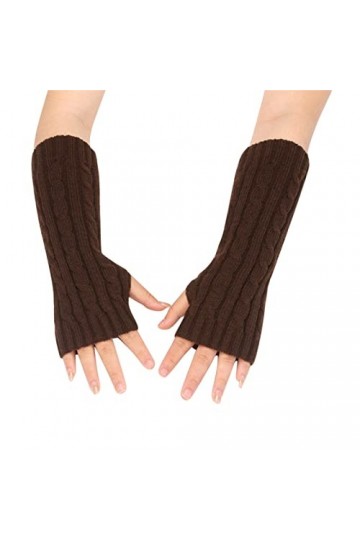 NIUREDLTD Mitaines Mitaines Poignet Gants Tricot Manches pour Femmes Hiver Chaud Unisexe pour Moufles Taille Unique, café, ta