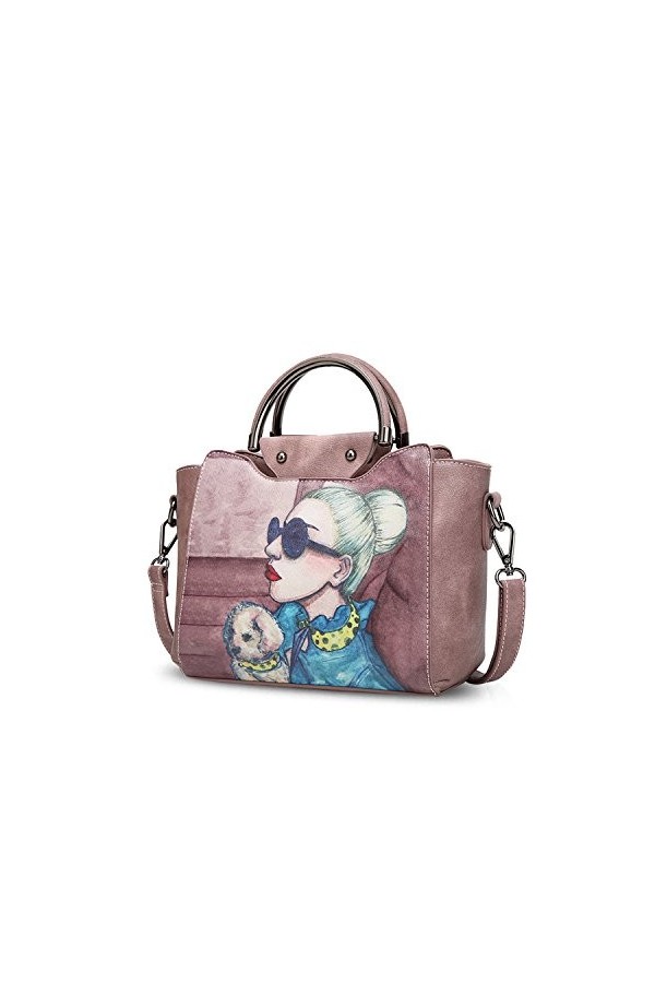 Sacs Portés Main Femme Mode Cuir Verni Pu Cuir Sacs Portés Épaule Sacs Bandoulière Vin Rouge