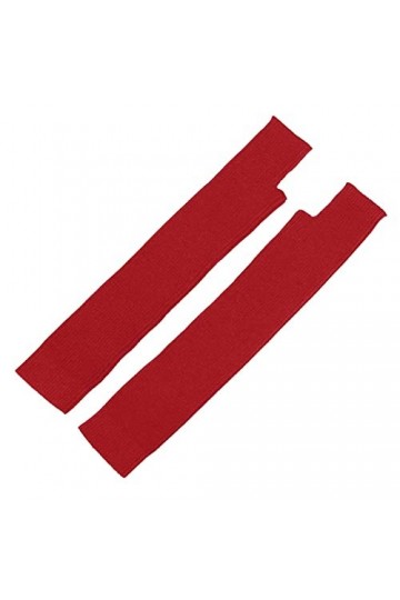 Gants pour femme - Gants longs et chauds pour temps froid - Mélange de bras tricotés avec moufles de pouce pour femme - Mitai