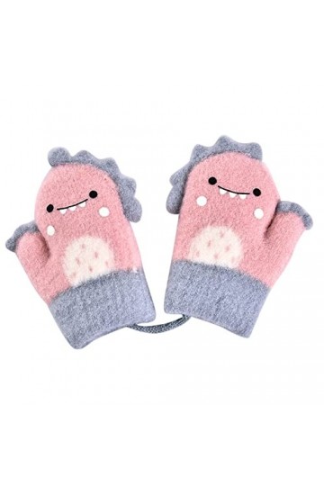 UnoSheng Gants longs sans doigts pour femme - Pour la neige - Moufles dhiver pour tout-petits - Dessin animé pour gants dhi