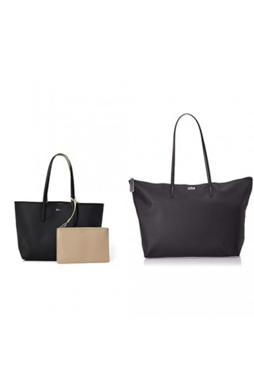 Lacoste Sac Cabas Réversible Anna Femme Noir Krema Sac Tote Concept Femme Noir