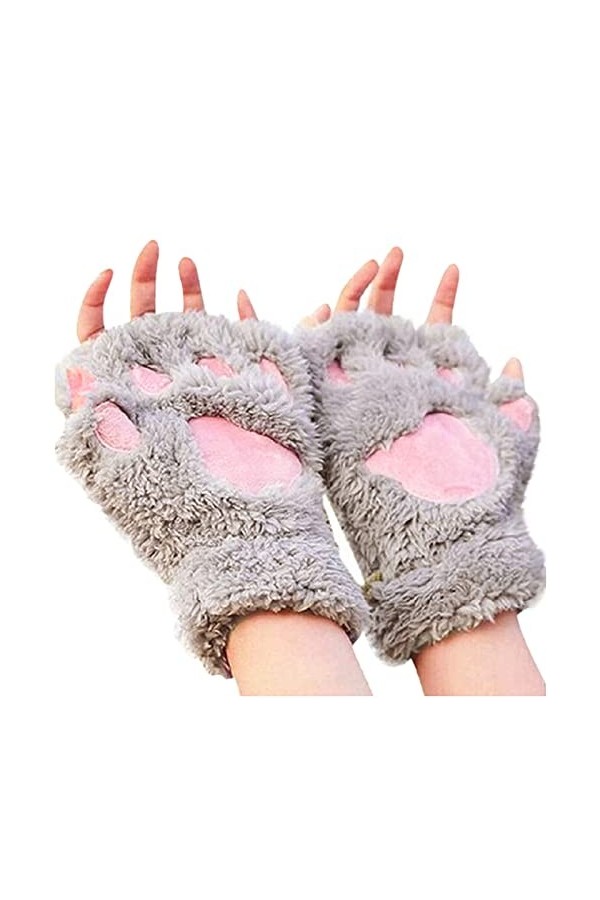 Gants pour femmes Gants en tricot polaire épais Gants pour femmes Moufles Écran tactile Gants dhiver Gants tricotés avec gan