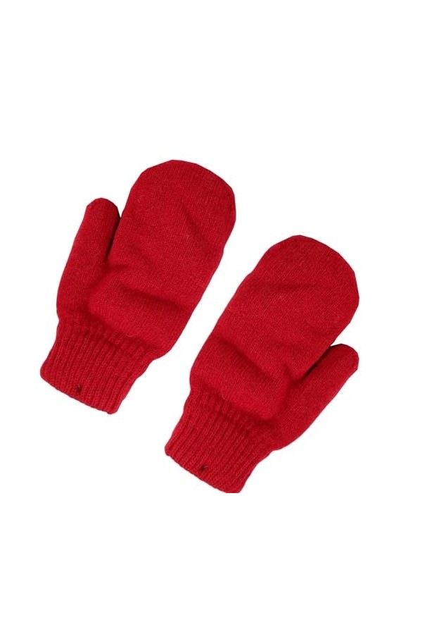 AFBORD Moufles en peluche double couche résistantes au froid coupe-vent pour lhiver - Gants chauds en peluche compatibles av