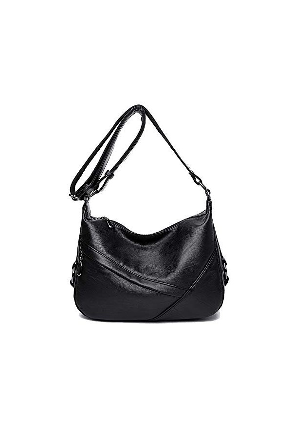 Coolives Sac portés Bandoulière pour Femme Sac a épaule Casual Sac Messenger Loisir Noir