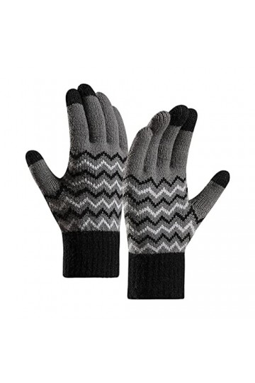 NIUREDLTD Gants dhiver tricotés au poignet sans doigts Gants dhiver tricotés Taille unique Tricoté Poignet Noir Jambe Longu