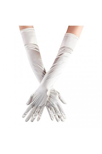 Gants en satin pour femme - Gants de fête de mariage, bal de fin dannée - Gants longs pour homme - Chaud pour lhiver, Z1-be