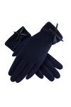 YANFJHV Automne et Hiver Gants Parapluie Extérieur Conduite et Équitation Gants Chauds Femme Polaire Arc Noeud Duvet Polaire 