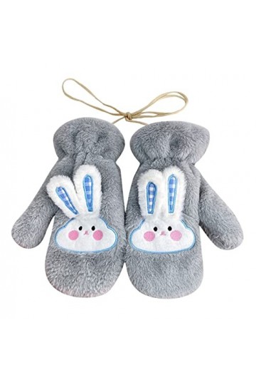 Gants pour temps froid Lapin 3D Gants dhiver Double Couche Moufles Femme Moufles Tressées Corde Épais Thermique Mitaines Cha