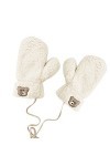 Gants pour temps froid 3D Cute Bear Gants dhiver à double couche pour femme Moufles en corde tressée épaisse en peluche ther