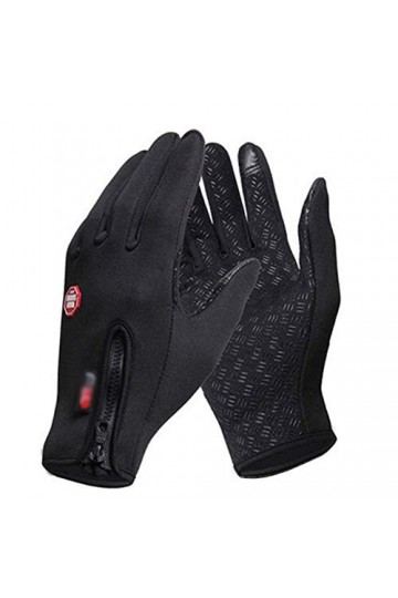 Dragonaur Gants confortables pour homme et femme, coupe-vent, fermeture éclair, écran tactile, pour ski, neige, moto, moufles