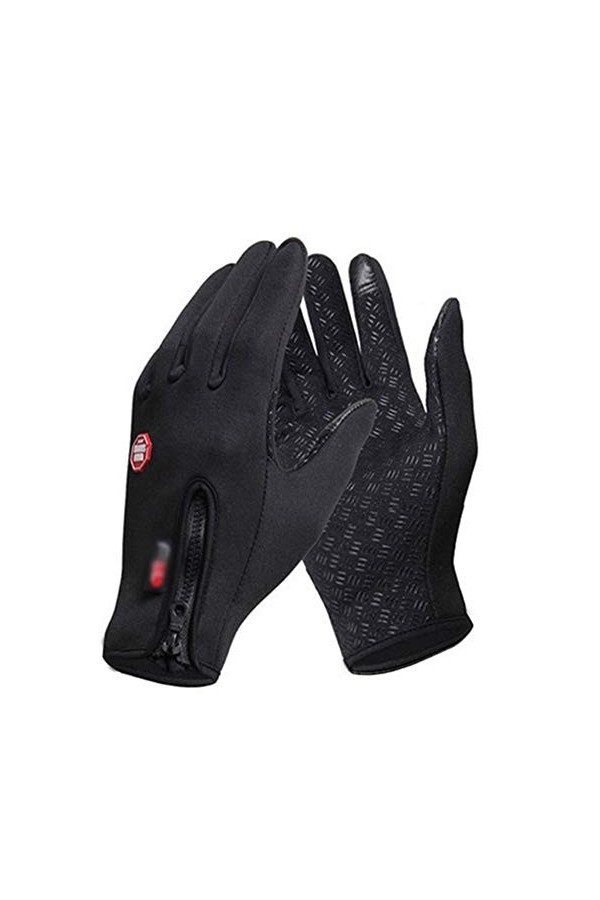 Dragonaur Gants confortables pour homme et femme, coupe-vent, fermeture éclair, écran tactile, pour ski, neige, moto, moufles
