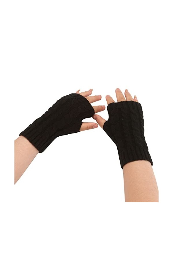 Mitaines Mitaines Hiver Doigts Vêtements Accessoires Gants Tricotés Gants Tricotés Hiver Chaud Unisexe pour Moufles Taille Un