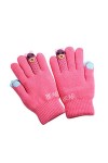 UnoSheng Oreilles de souris adultes gants polaire bébé hiver doigts moufles chaudes garçons ours tricotés gants de ski dessin