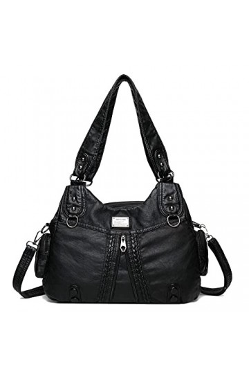 Coolives Sacs à Main portés épaule avec bandoulière pour Femme en Cuir PU Sac Hobo Vintage Sacoche Rétro Sac a élégant Sac ba