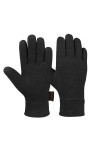 Gants dhiver en polaire avec poignets élastiques pour femme et homme, Noir , L