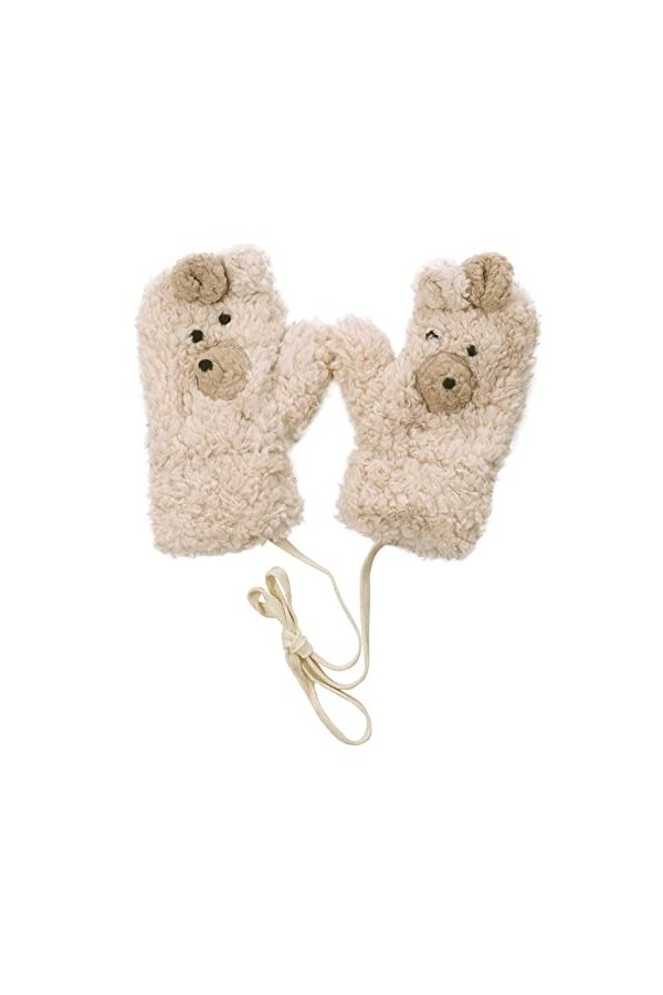 YANFJHV Gants pour temps froid 3D double couche Gants dhiver pour femme Moufles en corde tressée épaisse en peluche thermiqu