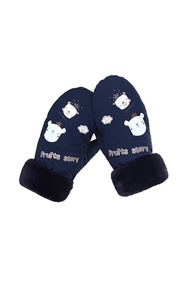 JUNGEN Moufle Femme Gants Epais Gants de Conduite Chauds Hiver Gants de Plein Doigt Garder au Chaud Violet Rose 