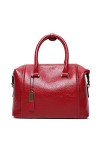 Coolives Sac à Main avec Bandoulière en Cuir PU pour Femme Boston Sac a épaule Vintage Chic Sac Elegant Sacs Rouge