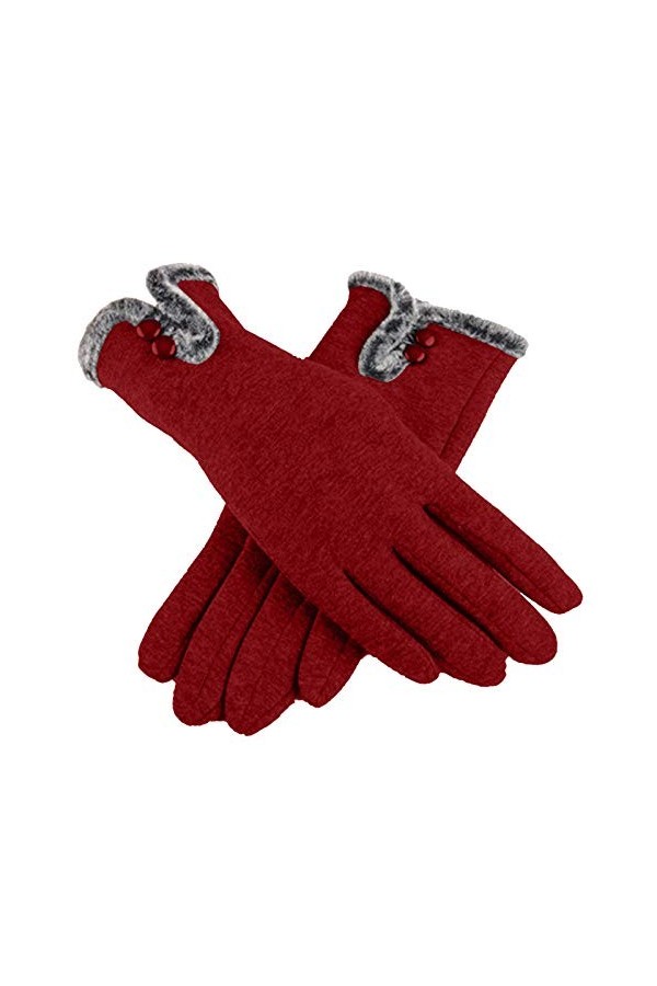 Boonie Gants Et Moufles Femme ÉCran Tactile Gants Chauds Gants Complets Plus Cachemir Doux TricotéS, Respirant Gants ExtéRieu