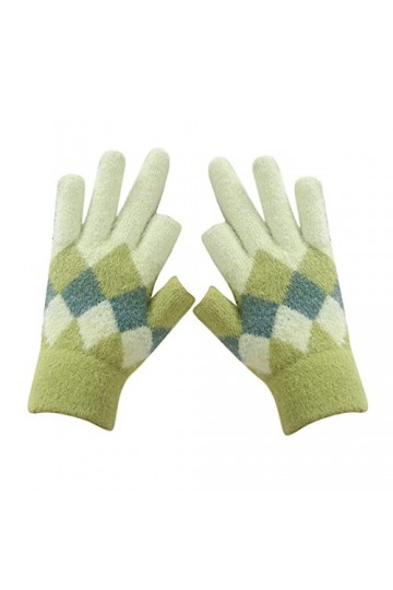 Moufles pour femme isolées par temps froid - Gants tricotés chauds - Pour lhiver - Pour garder au chaud - Pour les golfs - P