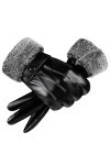 LZPCarra Costume Léopard Femme Homme Hiver PU Screen Gants Cuir Moufles Imperméable Thermique Chaud Gant Gants Enfants 2 Ans 