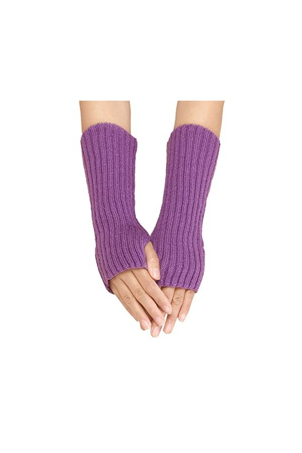 Gants sans Doigts Mitaines Demi Doigts 1 Paire Extensible Tricotés Gants Chauds dHiver, Mitaines Gants Femme, Hiver Mitaines